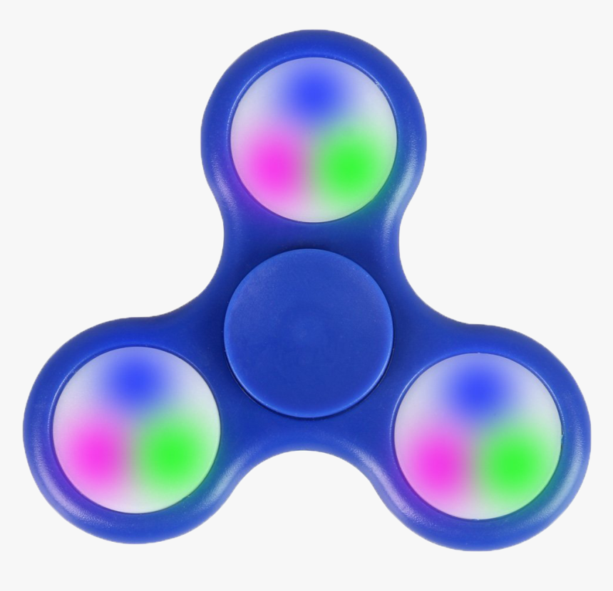 Led Fidget Spinner Png Clipart - Fidget Spinner Led Blau, Transparent Png, Free Download