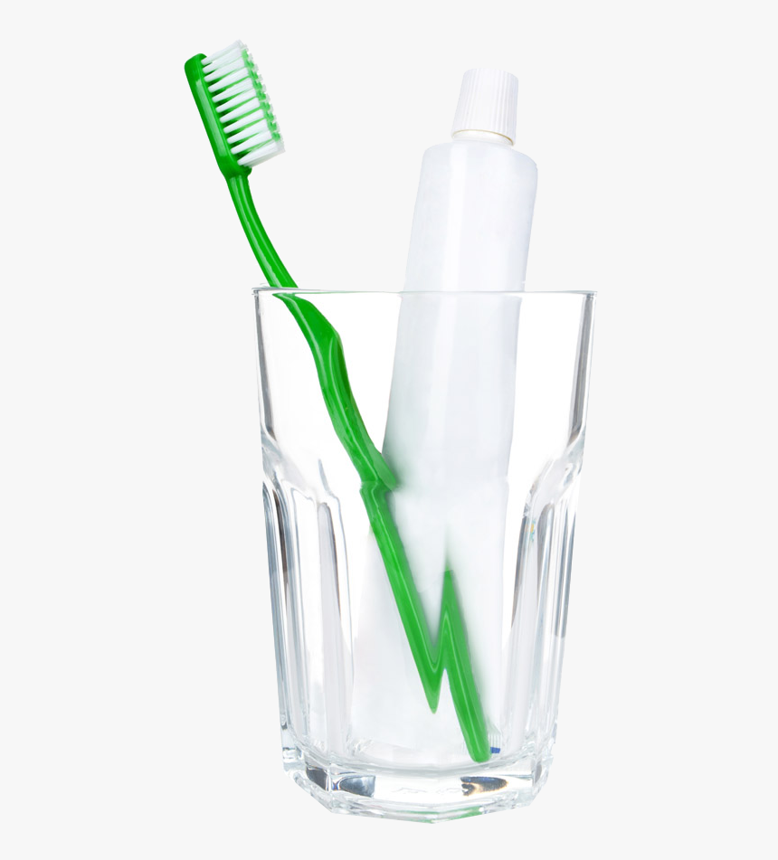 Toothbrush Toothpaste Dentistry - Toothbrush And Toothpaste In A Cup, HD Png Download, Free Download