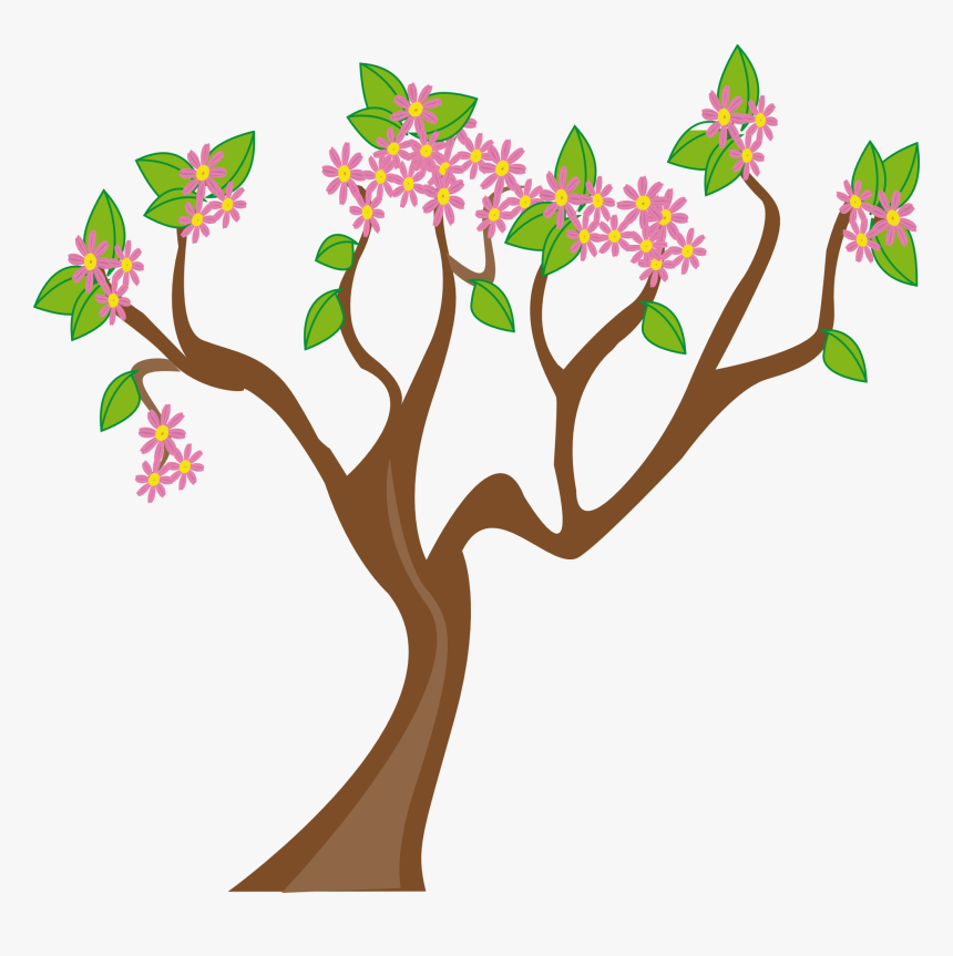 May Flowers Png - Trees In Spring Clipart, Transparent Png, Free Download