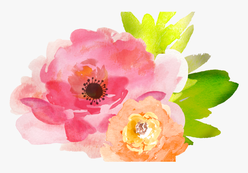 Transparent Flowers Clipart Png - Transparent Background Flower Clipart Watercolor, Png Download, Free Download