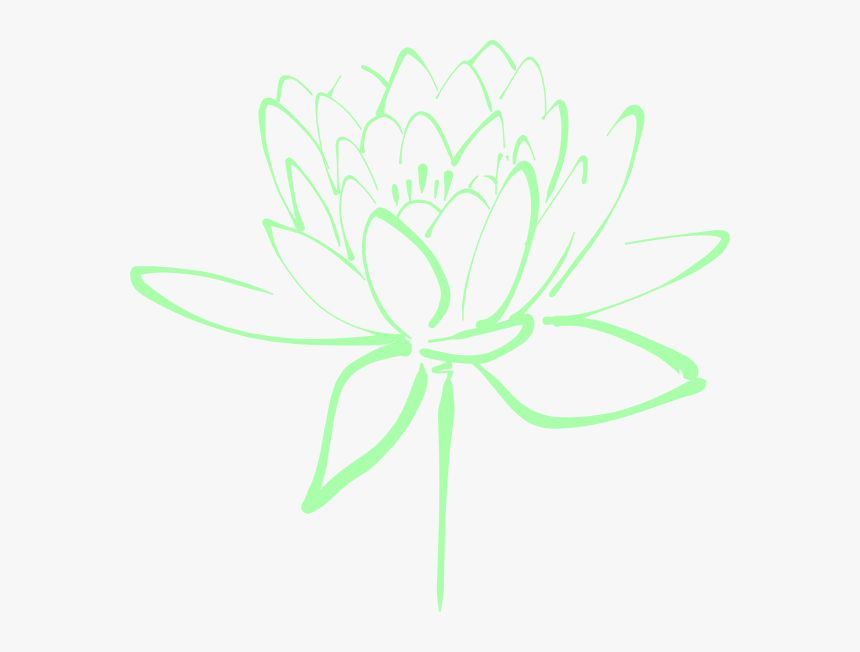 Mint Flower Svg Clip Arts - Black And White Lotus Clipart, HD Png Download, Free Download