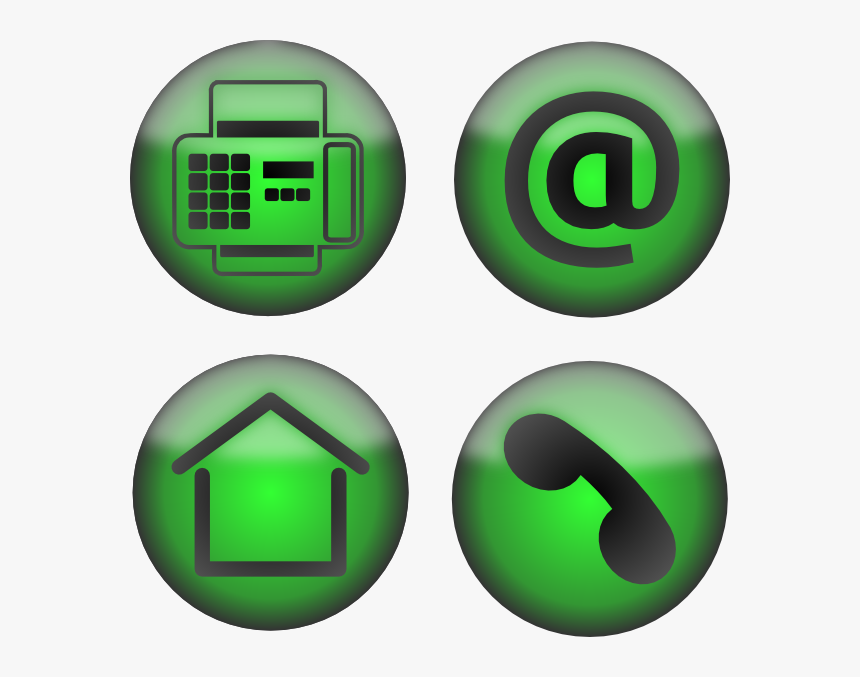Fax At Home Phone Icons Clipart - Logo Phone Email Address, HD Png Download, Free Download