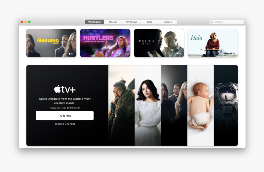 Apple Tv"s Watch Now Screen - Website, HD Png Download, Free Download