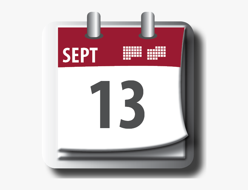 Calendar Icon For September - September 13 2018 Calendar, HD Png Download, Free Download