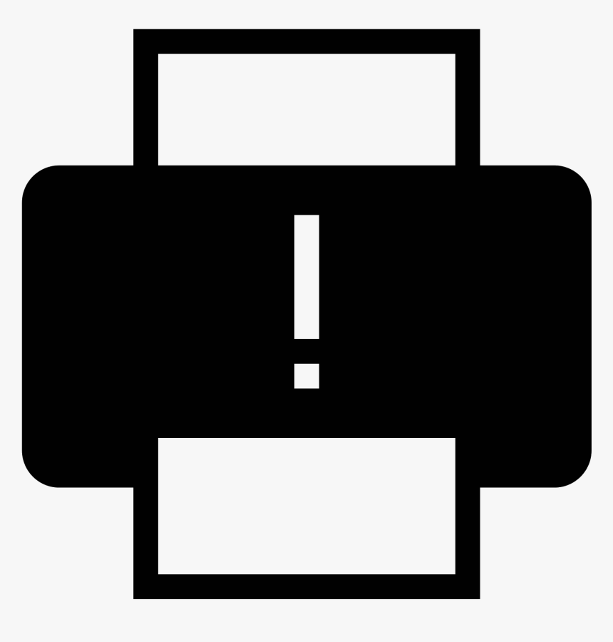 Printer Error Filled Icon, HD Png Download, Free Download
