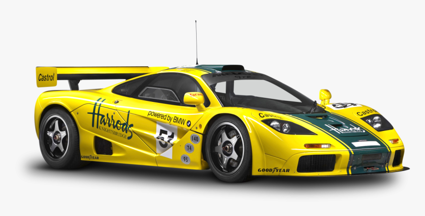 Mclaren P1 Gtr Yellow Sports Car Png Image - Mclaren F1 Gtr 1995, Transparent Png, Free Download