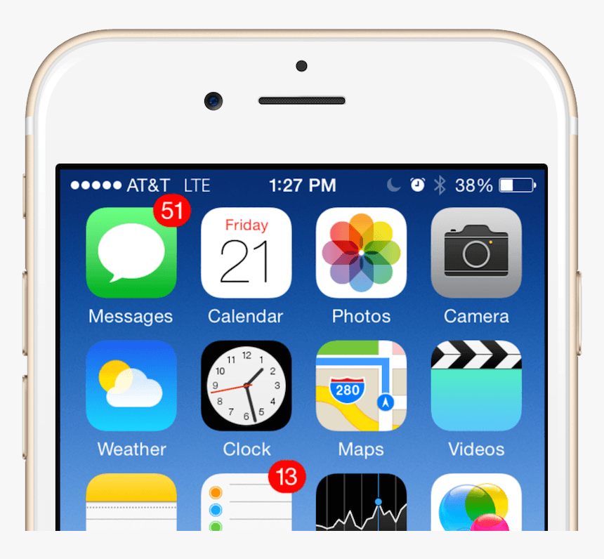 Iphone 5s Apps On White Background - Captura De Pantalla Iphone 5c, HD Png Download, Free Download