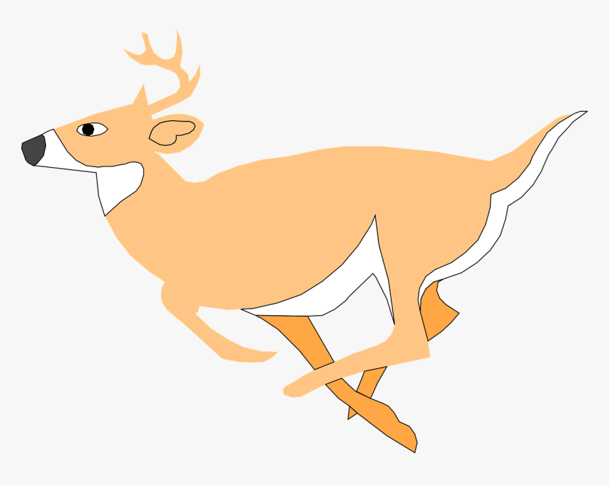 Deer Running Clipart Gif, HD Png Download, Free Download