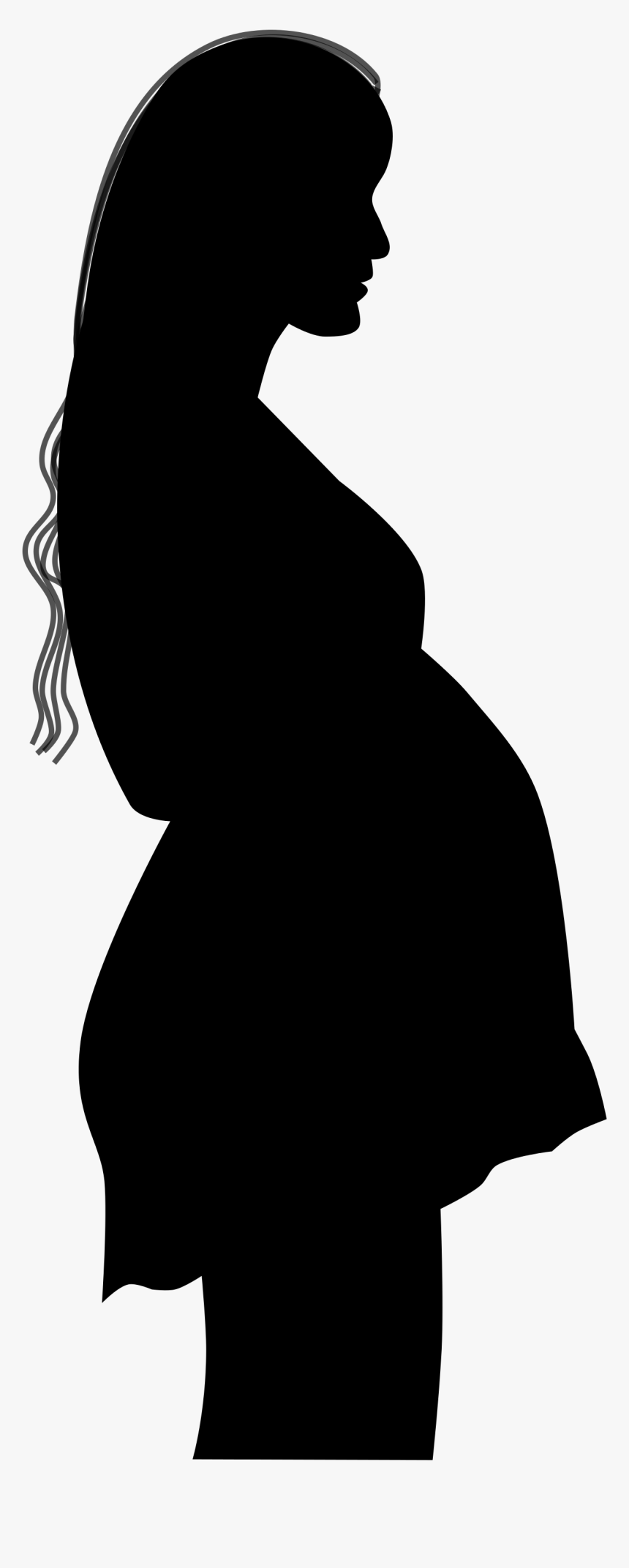 Silhouette Pregnant Woman Png, Transparent Png, Free Download