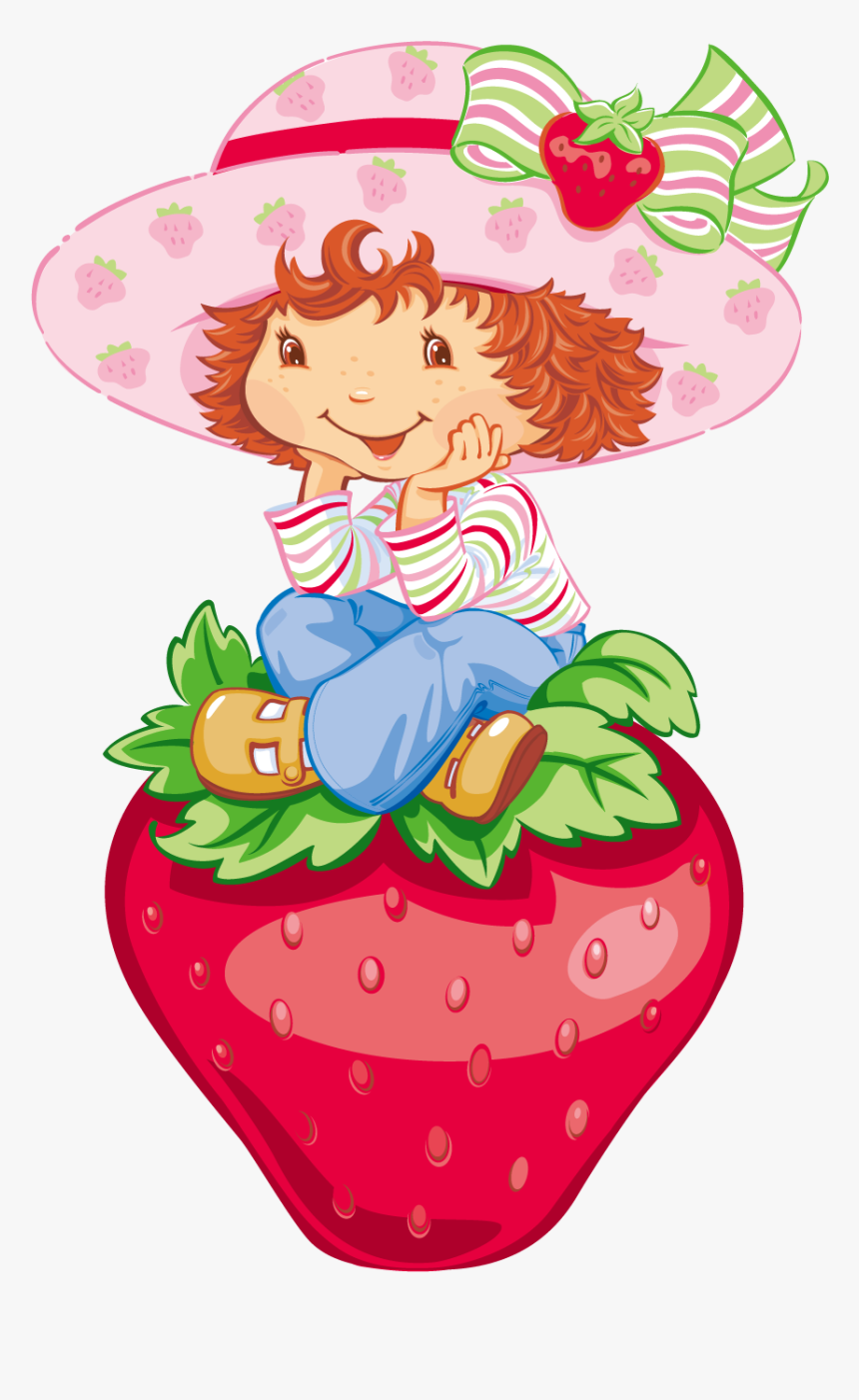Strawberries Clipart Strawberry Cheesecake - Strawberry Shortcake Sitting On A Strawberry, HD Png Download, Free Download