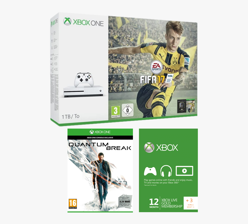 Consola Xbox One S 1tb Fifa 17 , Png Download - Xbox One S Fifa 17 Bundle, Transparent Png, Free Download