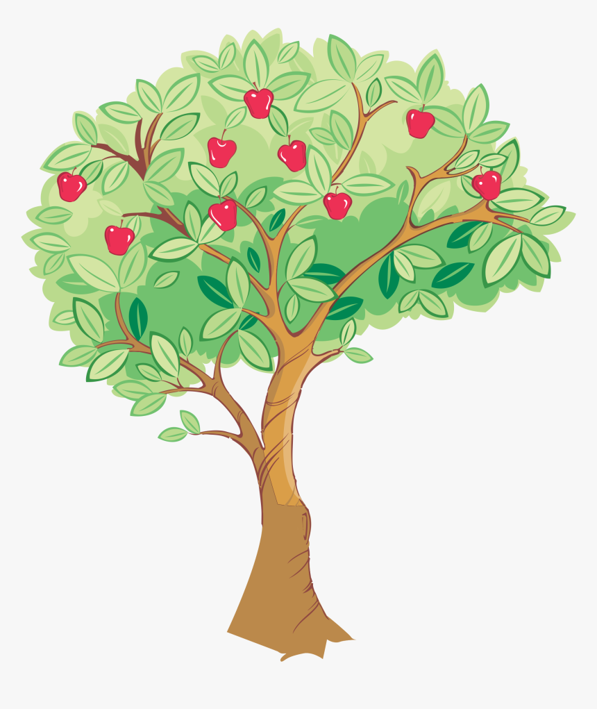 Transparent Apple Tree Clipart Black And White - Apple Tree Drawing, HD Png Download, Free Download