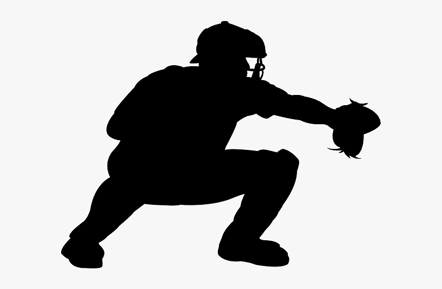 Baseball Catcher Silhouette, HD Png Download, Free Download