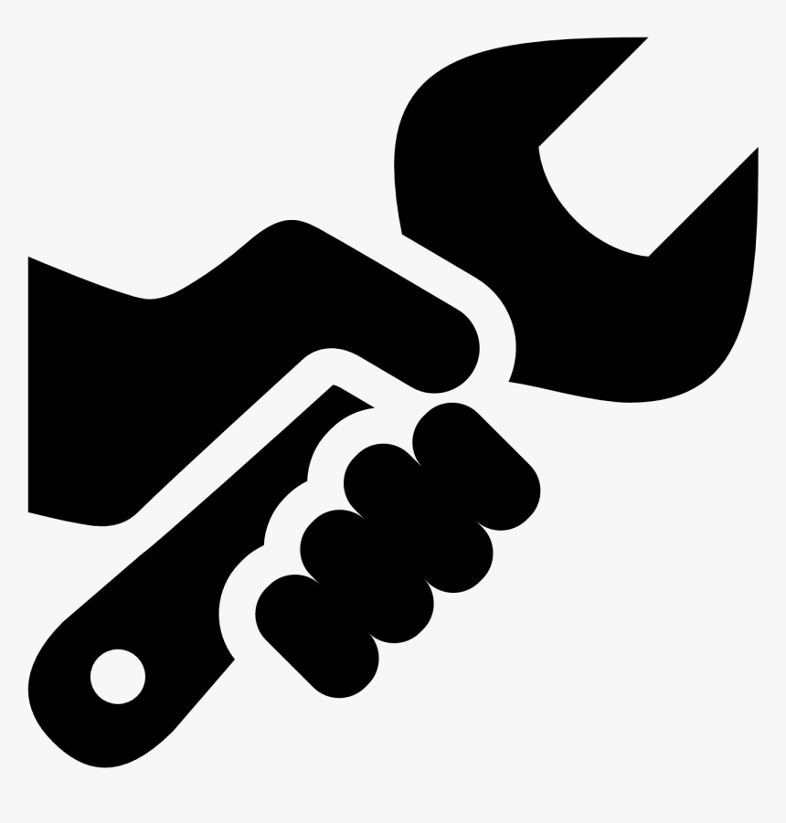 Wrench Clipart Hand Logo - Hand Work Symbol, HD Png Download, Free Download