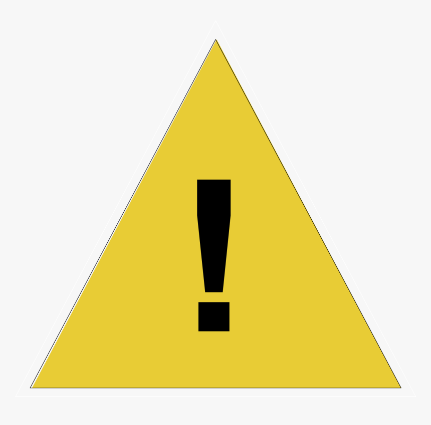 Yellow Triangle Exclamation Mark, HD Png Download, Free Download