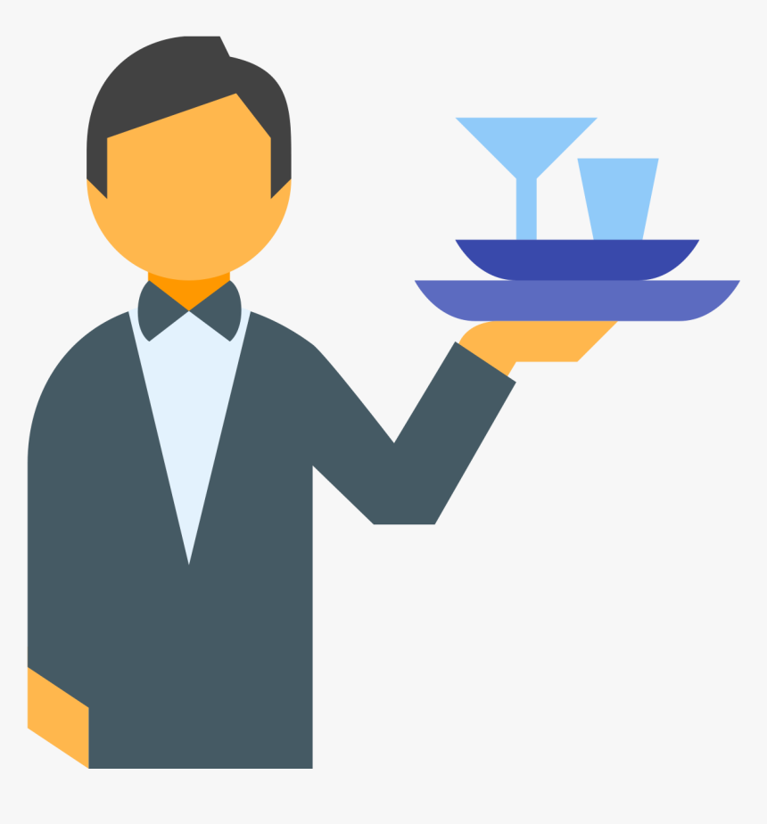 Cafeteria Icon Download - Waiter Icon Png, Transparent Png, Free Download