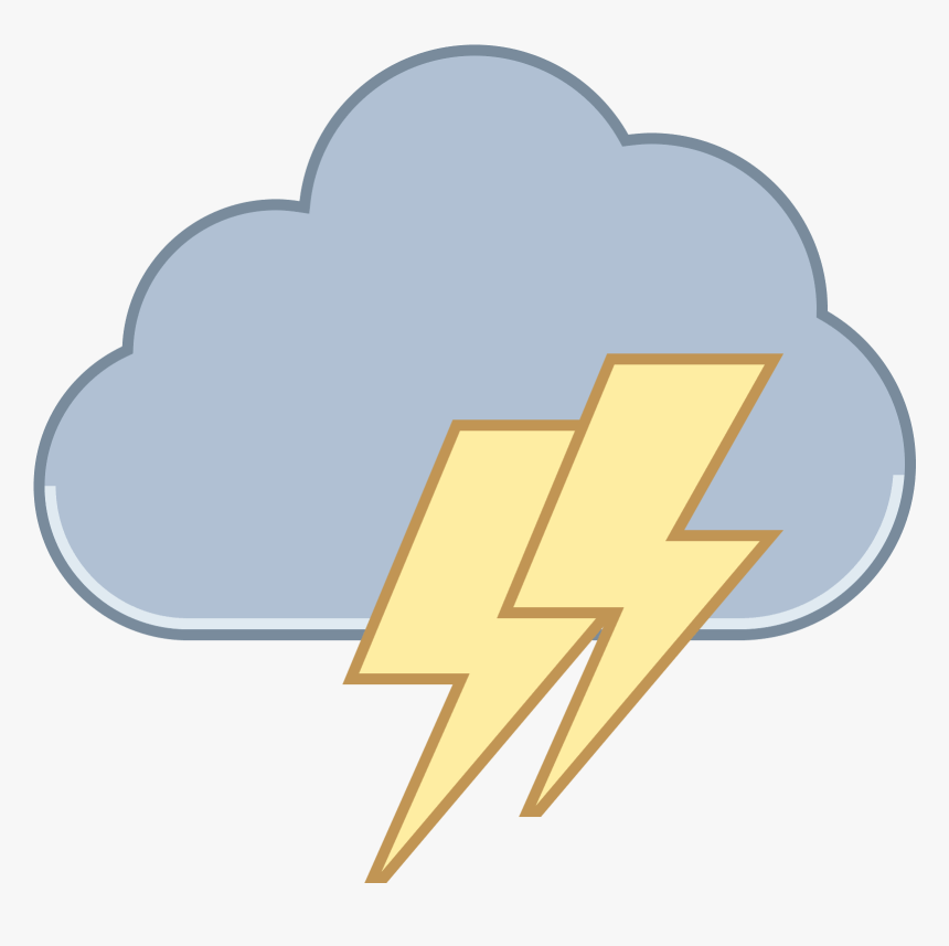 Cloud Lightning Icon Clipart , Png Download - Transparent Storm Cloud Clip Art, Png Download, Free Download