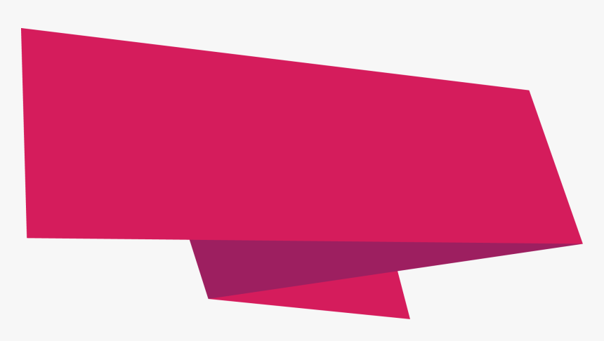 Dark Pink Banner Origami - Transparent Banner Png Hd, Png Download, Free Download