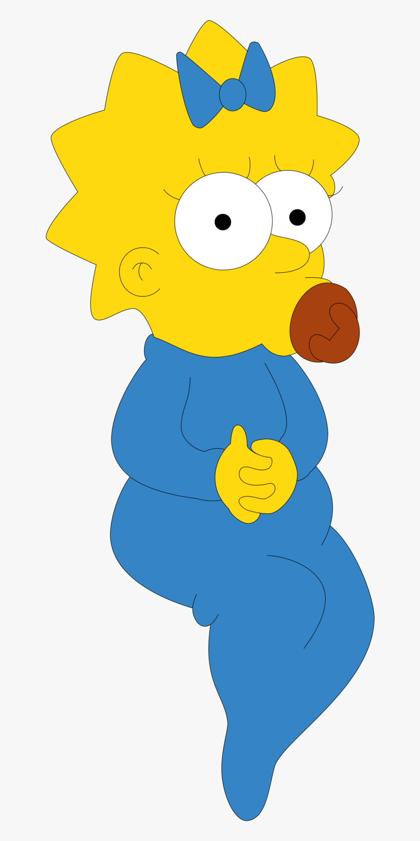 High Resolution Maggie Simpson Png Clipart - Simpsons Maggie Floating, Transparent Png, Free Download