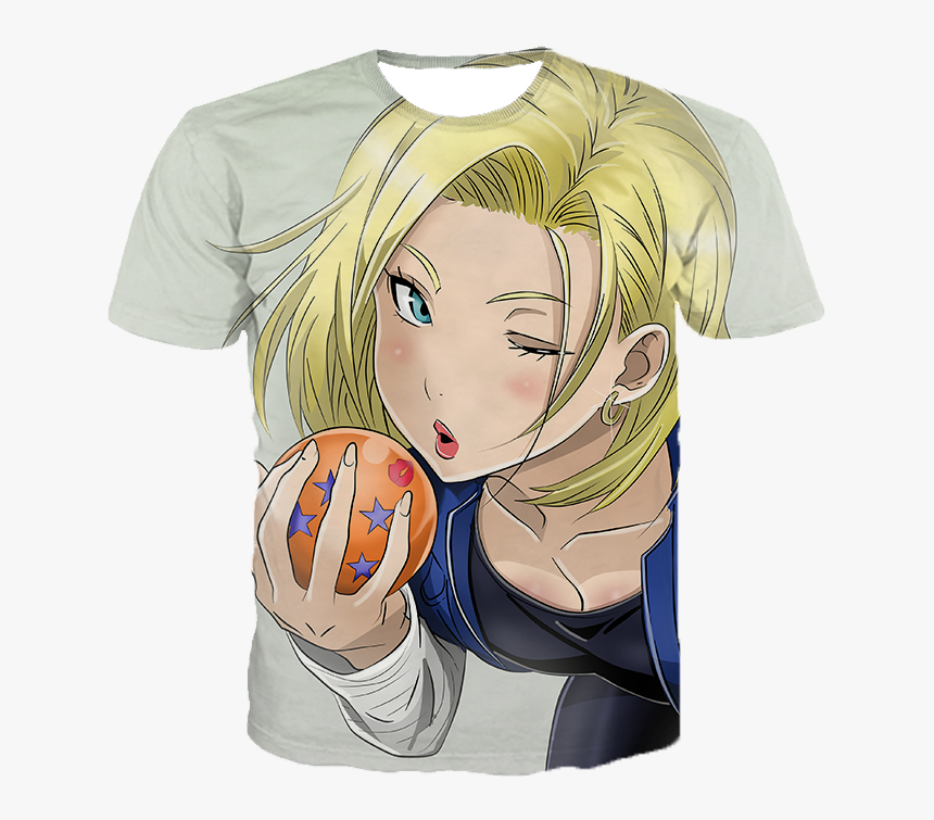 Kissing Android 18 T Shirt - Android 18 Wallpaper Iphone, HD Png Download, Free Download