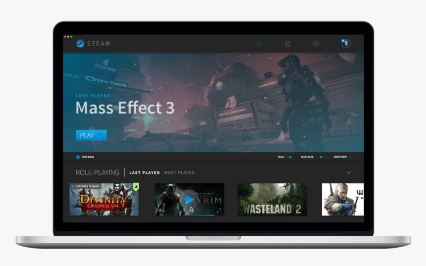 Redesigned Steam Homepage Featuring Custom Lists, Tags - Led-backlit Lcd Display, HD Png Download, Free Download