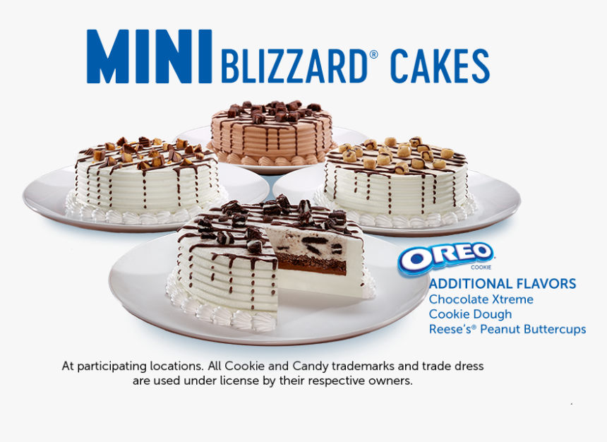 Mini Blizzard Cakes Oreo Hd Png Download Kindpng
