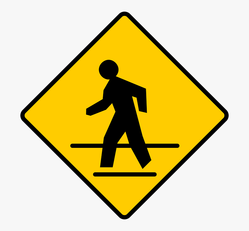 Pedestrian Crossing Sign Clip Art, HD Png Download, Free Download