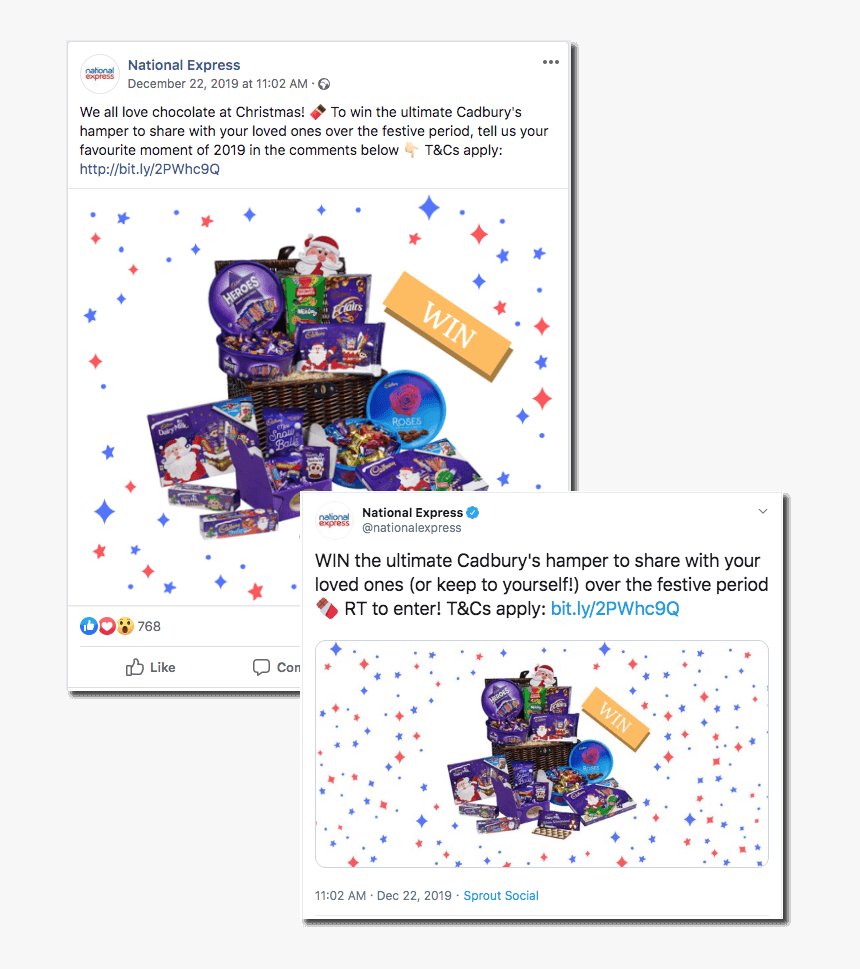 Engagement With Social Media Giveaways - Cadburys Christmas Hampers, HD Png Download, Free Download