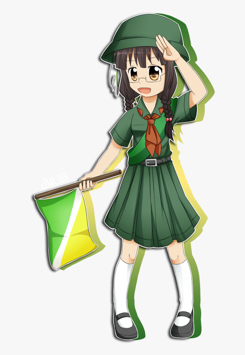 Thumb Image - Cute Anime Girl Scout, HD Png Download, Free Download