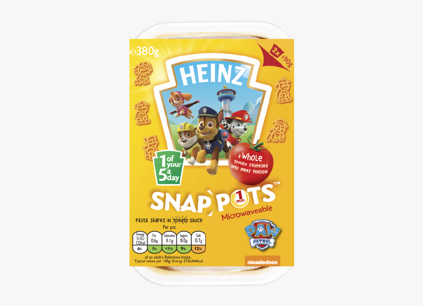 Paw Patrol Pasta Shapes Snap Pots - Heinz Peppa Snap Pots, HD Png Download, Free Download