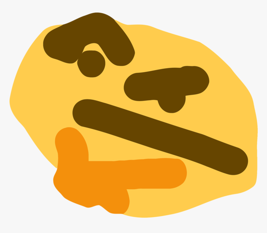 Index Of /images/thumb/9/9b/thonk - Thinking Emoji Meme, HD Png Download, Free Download