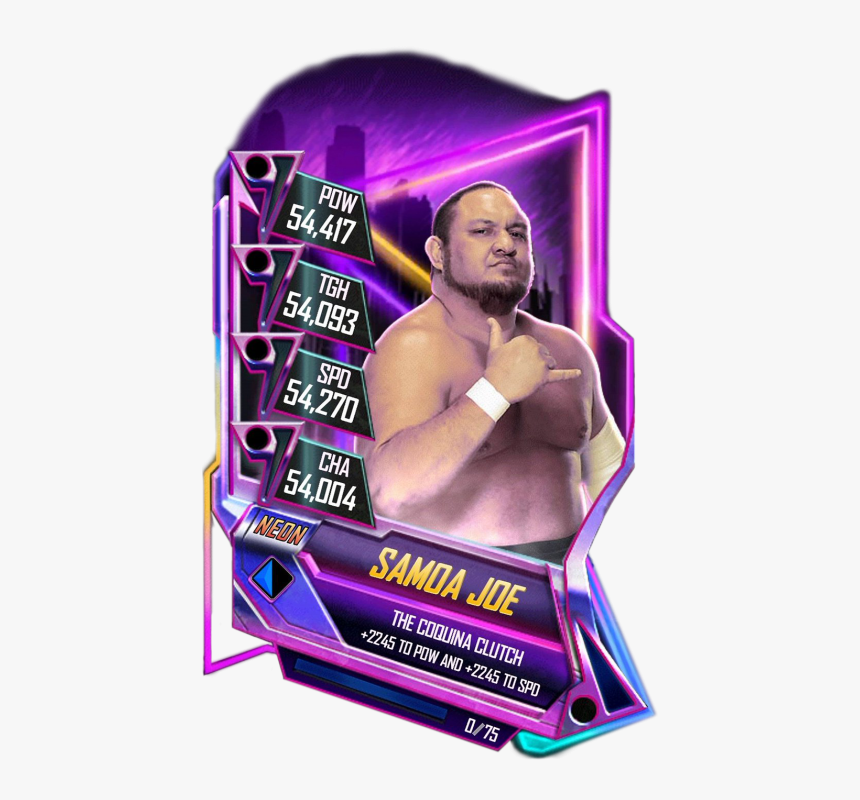 Samoajoe S5 23 Neon - Wwe Supercard Neon Cards, HD Png Download, Free Download