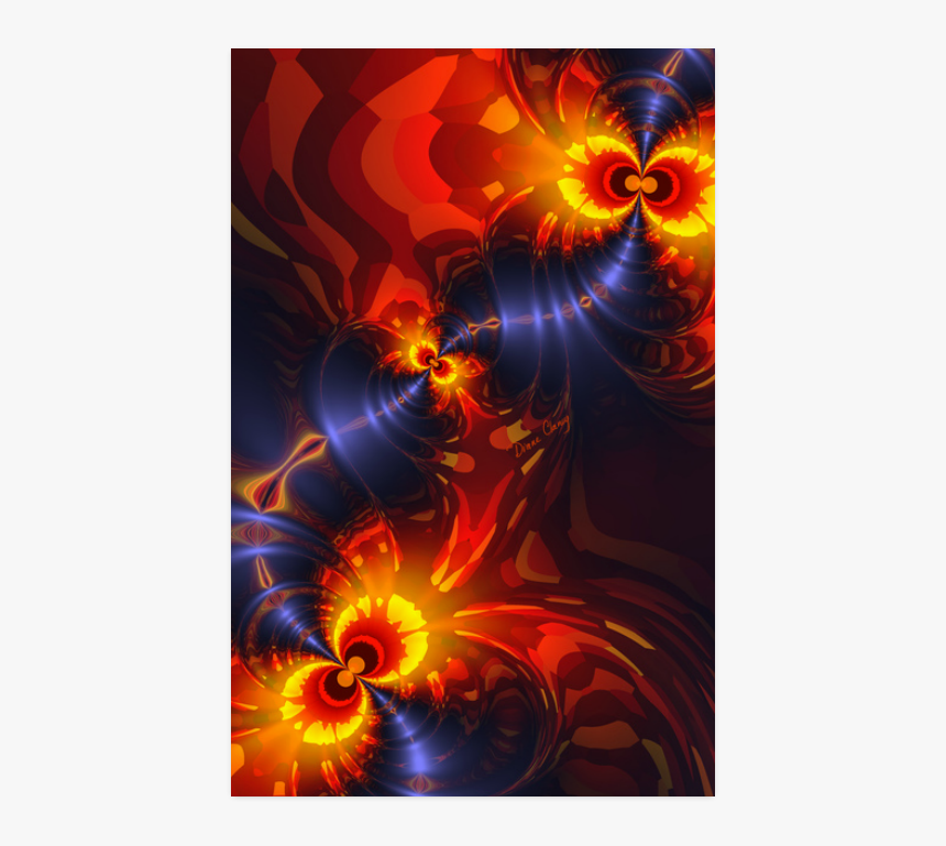 Butterfly Eyes, Abstract Violet Gold Wings Poster 22"x34" - Fractal Art, HD Png Download, Free Download