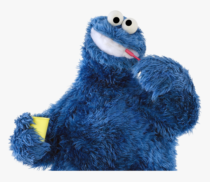 Cookie Monster Brushing His Teeth Dental Hygiene, Sesame - Cookie Monster Sharp Teeth, HD Png Download, Free Download
