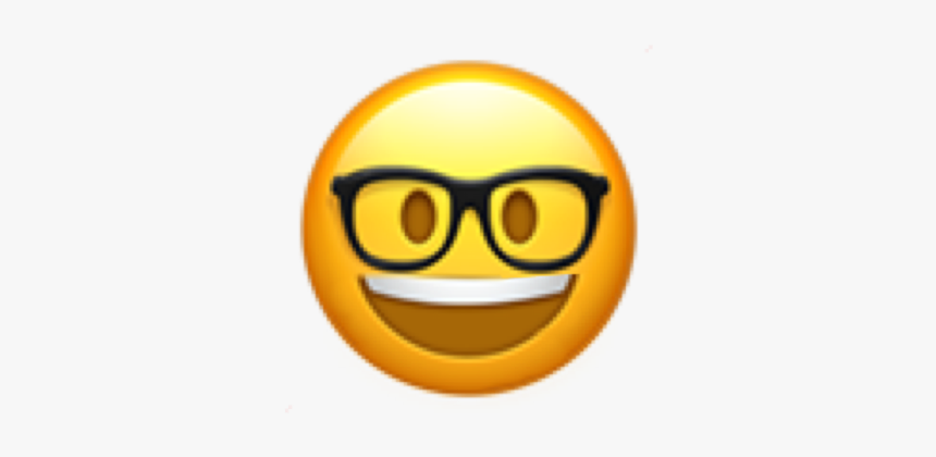 #nerd #happy #emoji #pixle22 #cute #nerdy #happier - Smiley, HD Png Download, Free Download