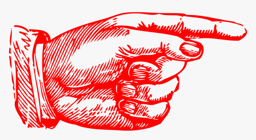 Vintage Pointing Finger Png, Transparent Png, Free Download