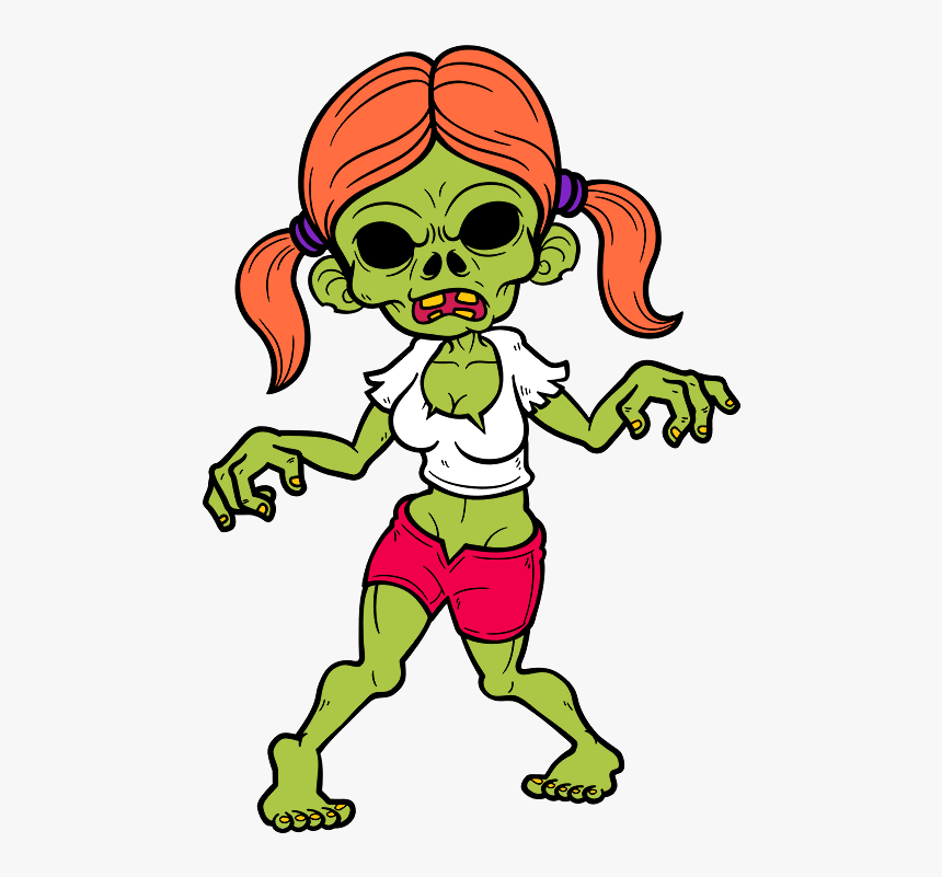 #zombies #zombie #zumbi #morto #mortovivo #zombiegirl - Female Zombie Clipart, HD Png Download, Free Download