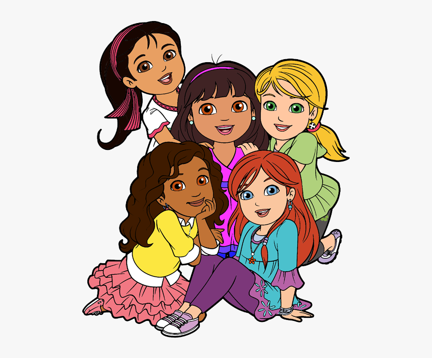 School Friends Clipart Dora And Friends Clipart Cartoon - Happy Friendship Day Girls, HD Png Download, Free Download