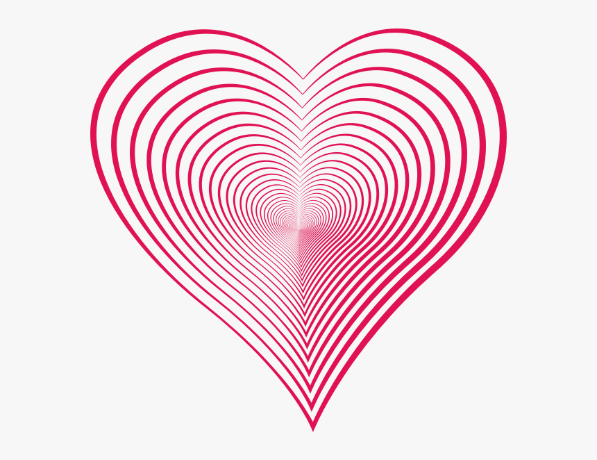 Pink Heart Lines Repeating - Pink Heart, HD Png Download, Free Download