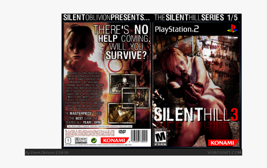 Silent Hill 3 Box Art Cover - Silent Hill 3 Ps2 Cover, HD Png Download, Free Download