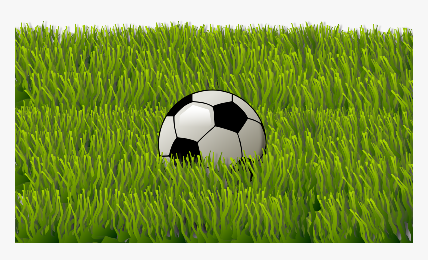 Grass Field Png - Clip Art Soccer Ball On Grass, Transparent Png, Free Download