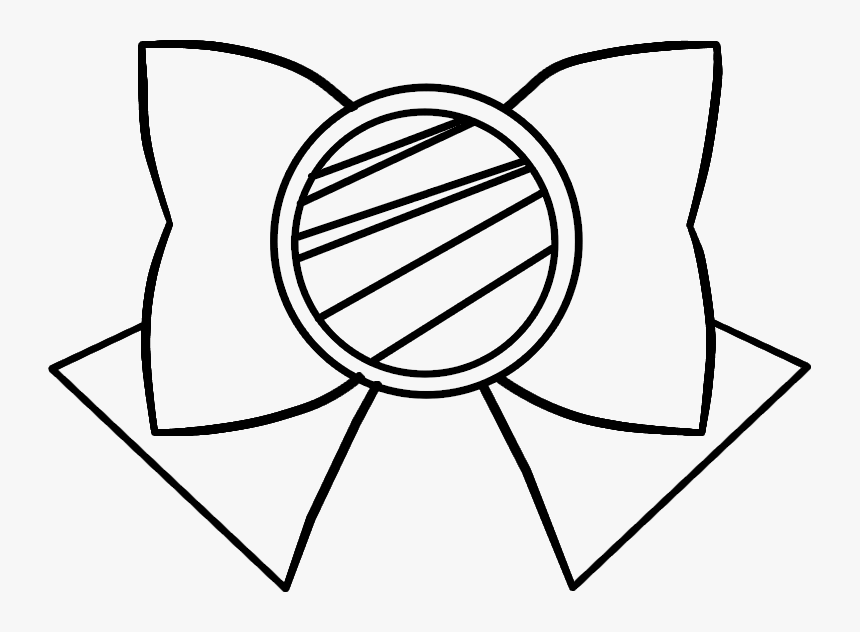 Sailor Moon Clipart Compact Transparent - Sailor Moon Bow Drawing, HD Png Download, Free Download