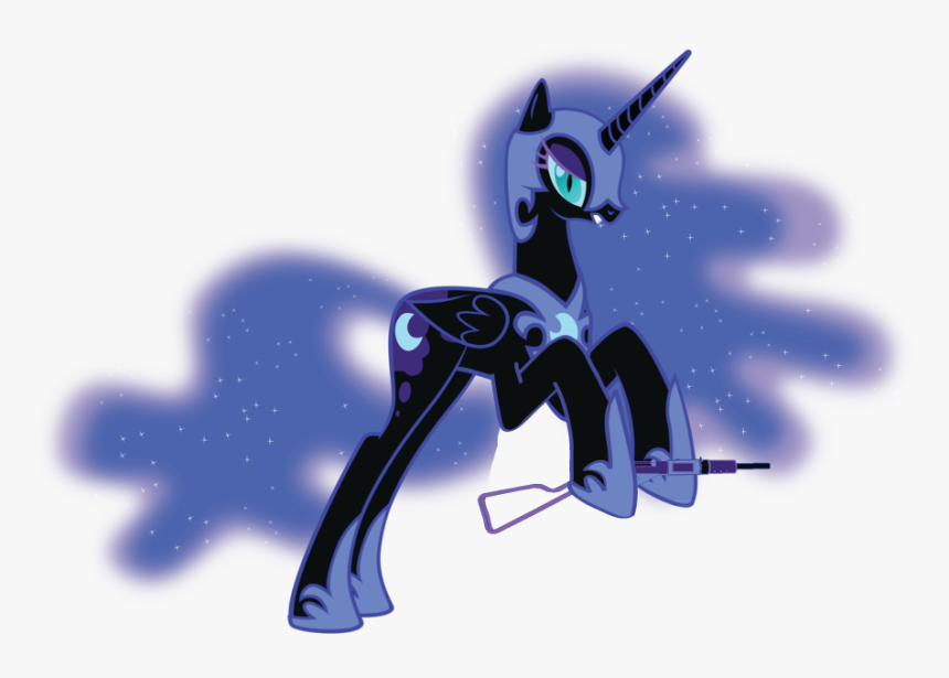 Niightmare Moon With Sten Gun - My Little Pony Nightmare Moon Png, Transparent Png, Free Download