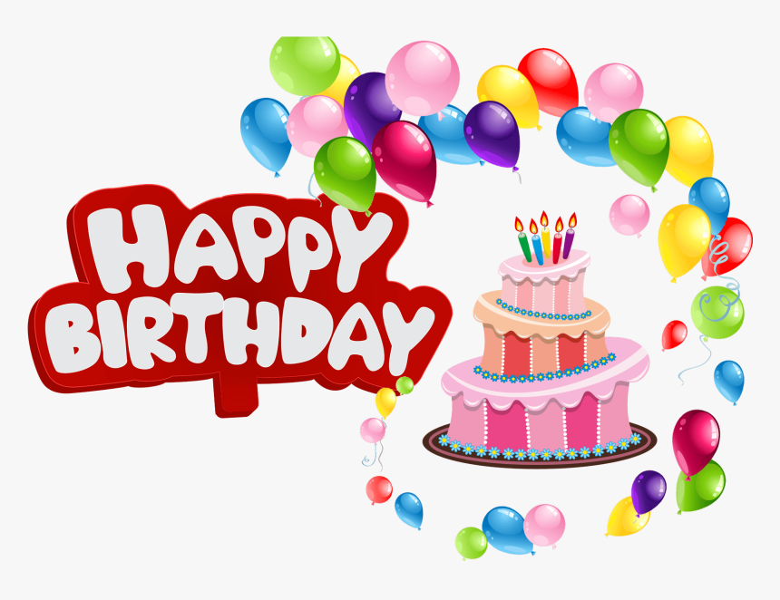 Happy Birthday Balloons Png Names - Happy Birthday With Balloons Png, Transparent Png, Free Download