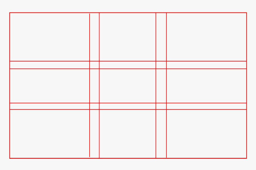 Rule Of Thirds Grid Png - Cross, Transparent Png, Free Download