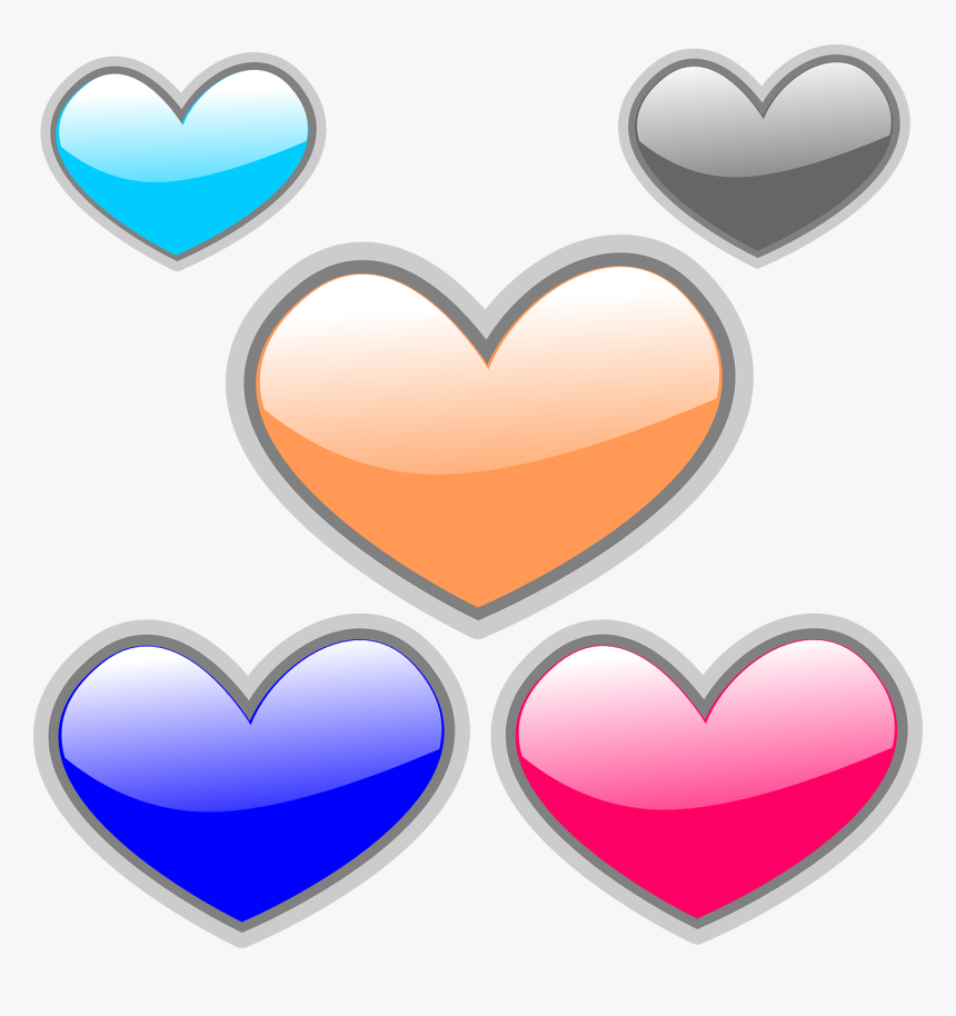 4 Hearts Clipart, HD Png Download, Free Download
