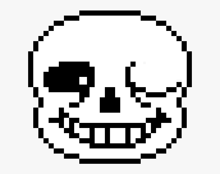 Sans Face Pixel Art, HD Png Download, Free Download