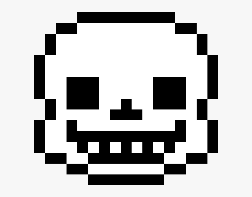 Sans - Sans Head Minecraft Pixel Art, HD Png Download, Free Download