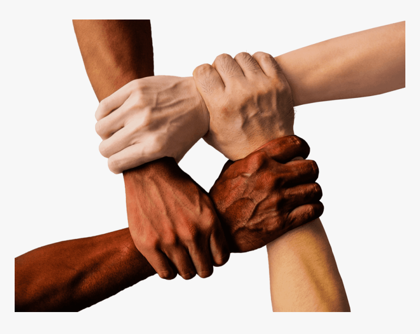 Hands Teamwork - People Of Different Cultures Holding Hands Png, Transparent Png, Free Download