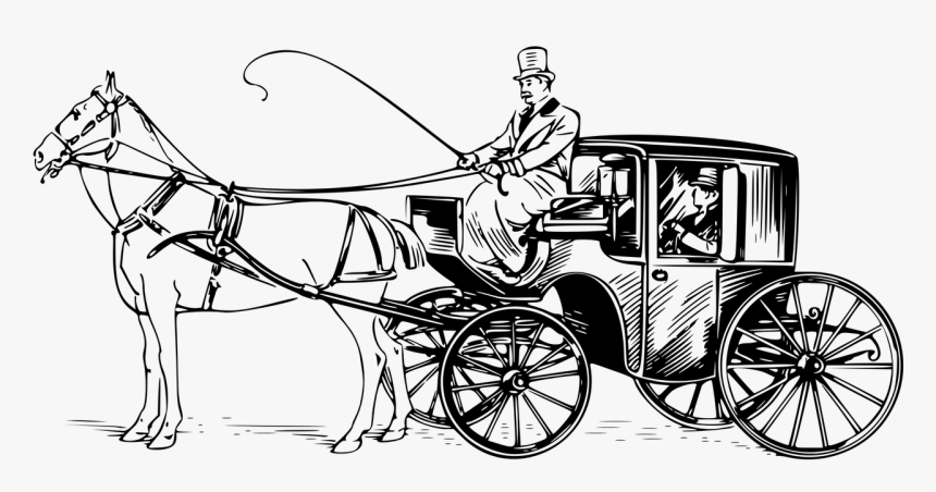 Horse Drawn Carriage Drawing, HD Png Download, Free Download